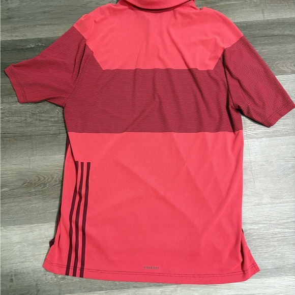 adidas Two-Tone Red Polo Shirt - Picture 6 of 6